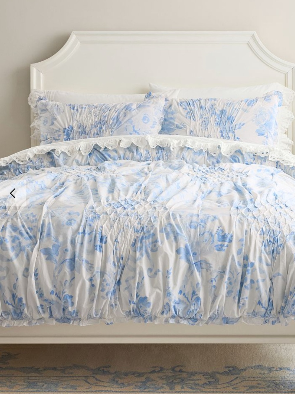 Pottery Barn x Love Shack Fancy Queen comforter, 2 shams